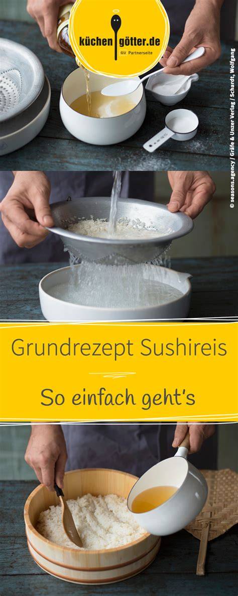 Schritt-für-Schritt-Zubereitung Sushi-Reis - visuelle Anleitung