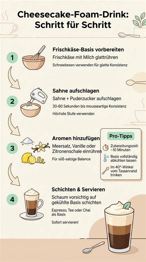 Schritte der Pfefferminzcreme-Zubereitung
