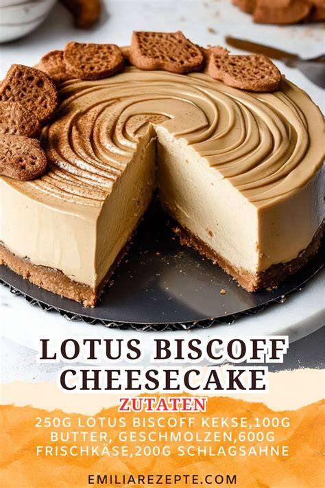 Schrittfolge gebackener Lotus Biscoff Cheesecake: Boden vorbacken, Quark-Käsemasse, Drip