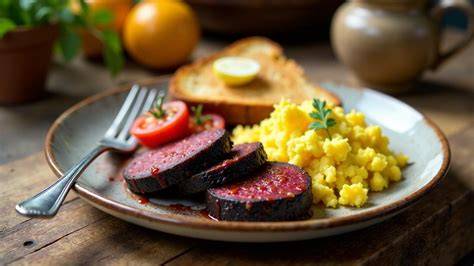Schrittweises Füllen und Garen von Black Pudding