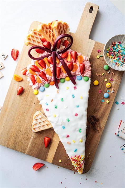 Schultüten-Kuchen auf Blech