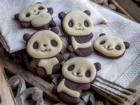 Schwarz-Weiß-Panda-Plätzchen
