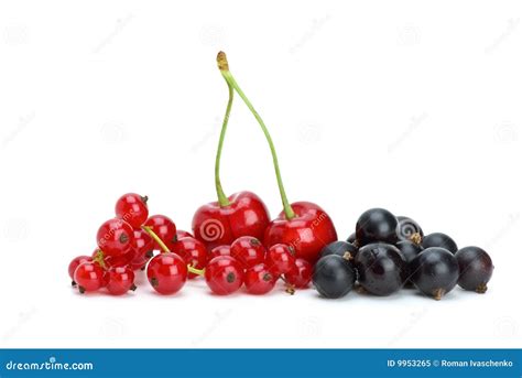 Schwarze Johannisbeeren und dunkle Kirschen auf einem Marmeladenglas