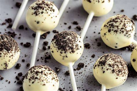 Schwarze Oreo Cake Pops mit Streuseln