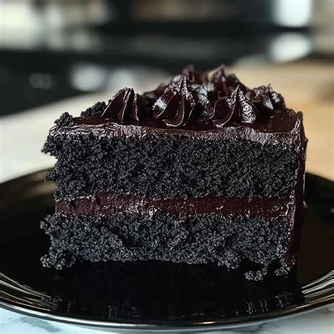 Schwarzer Kuchen auf DDR-Kaffeetafel, klassische Dekoration