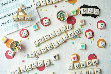 Scrabble-Kekse - ABC-Plätzchen für die Einschulung