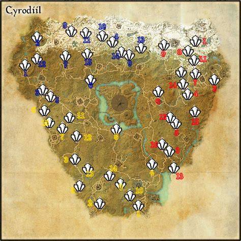 Screenshot von Crafting-Nodes in Cyrodiil