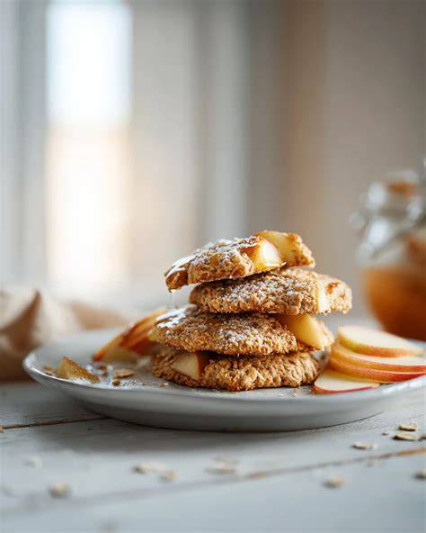 Selbstgebackene Babys-Kekse mit Apfel und Hafer