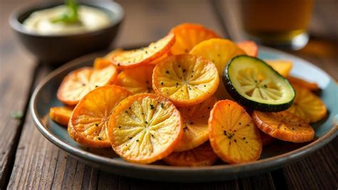 Selbstgemachte Gemüsechips mit Hummus