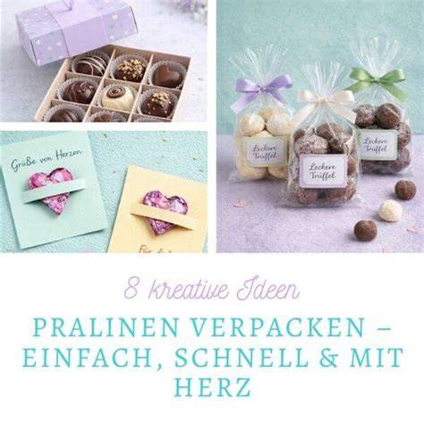 Selbstgemachte Pralinen als Geschenk verpacken