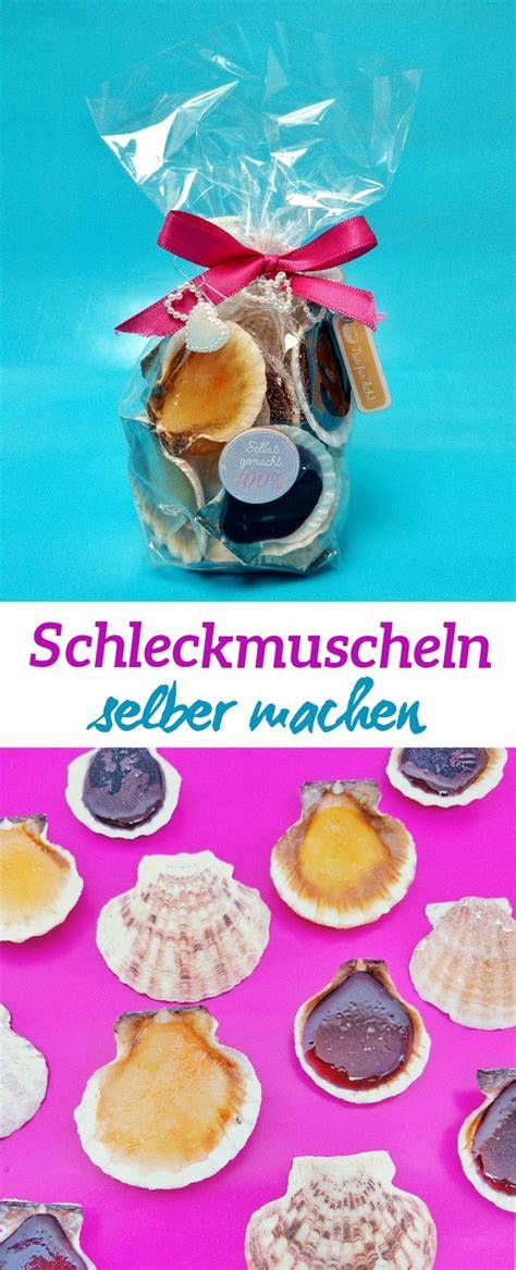 Selbstgemachte Schleckmuscheln in Muschelschalen