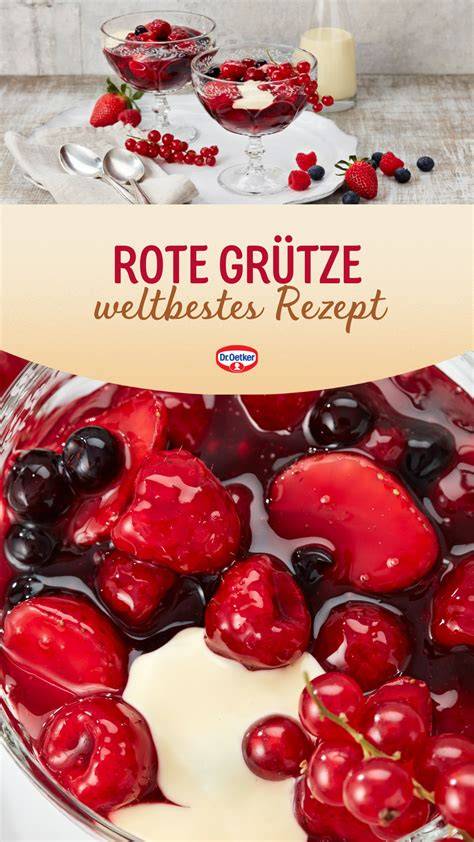 Selbstgemachte rote Grütze mit Beeren und Vanillepuddingpulver