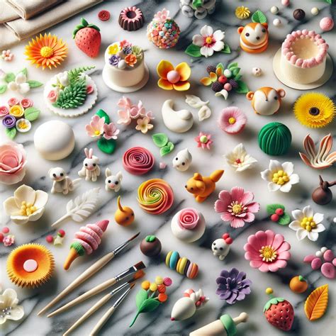 Selbstgemachter bunter Fondant für Kuchendekoration