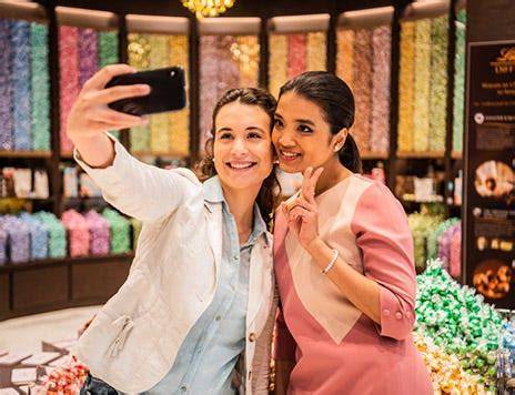 Selfie Point im Lindt Shop - Fotowand