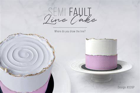 Semi Fault Line Effekt auf Torte