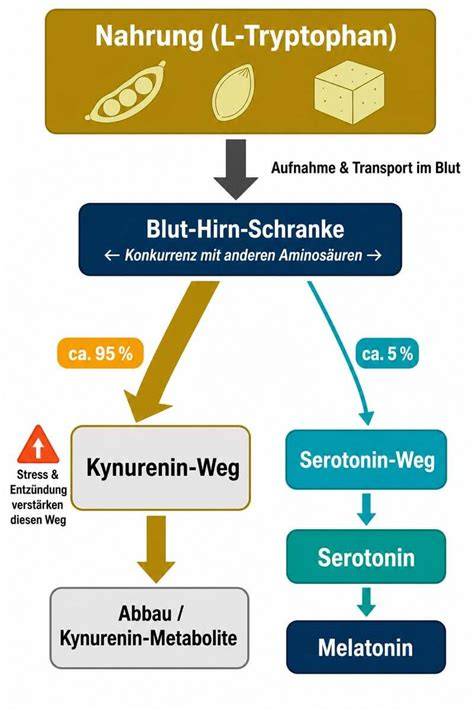 Serotonin-Synthese im Gehirn: Tryptophan und Transportmechanismen