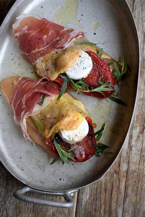 Serrano und Ziegenkäse als Füllungsidee