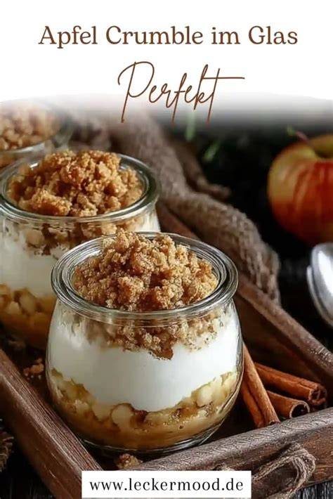 Servieridee: Apfel Crumble mit Joghurt