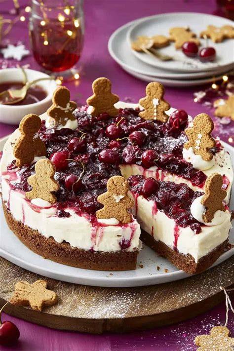 Servieridee: Cheesecake mit Cranberry-Ahornsirup