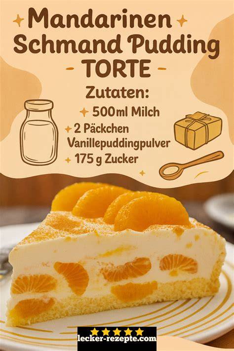 Servierte Orangen-Mandarinen-Torte auf Teller