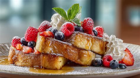 Serviervorschläge: Beeren, Sahne, Ahornsirup und Schokolade