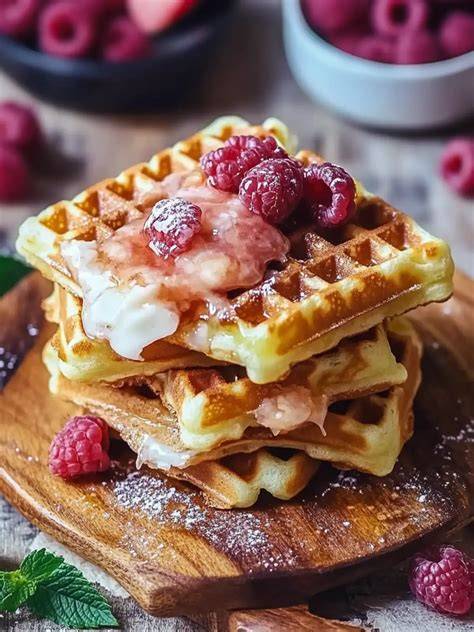 Serviervorschläge: Brunch-Platte mit herzhaften Waffeln und Dips