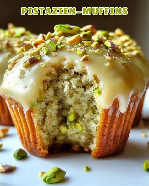 Serviervorschläge: Cheesecake-Muffins mit weißer Schokolade, Beeren, Pistazien, Karamell