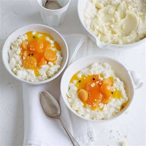 Serviervorschläge: Kompott mit Quark, Milchreis, Rösti