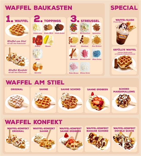 Serviervorschläge: Waffel, Becher, Variegato und Toppings