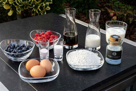 Serviervorschläge: Zimt-Zucker, Ahornsirup, frische Beeren
