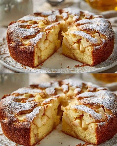 Serviervorschlag: Birnen-Baiser-Torte auf Kaffeetafel