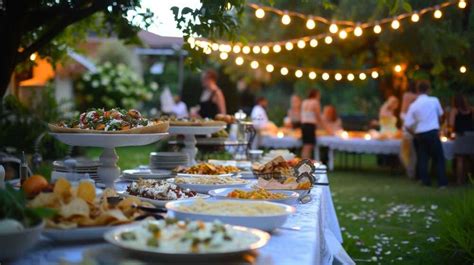 Serviervorschlag: Käsekuchenwürfel auf Etageren für Gartenparty