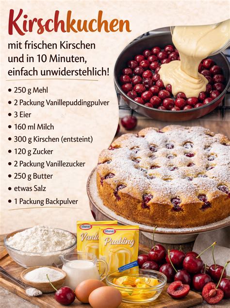 Serviervorschlag: Kirsch-Streusel-Muffins mit Kaffee und frischen Kirschen