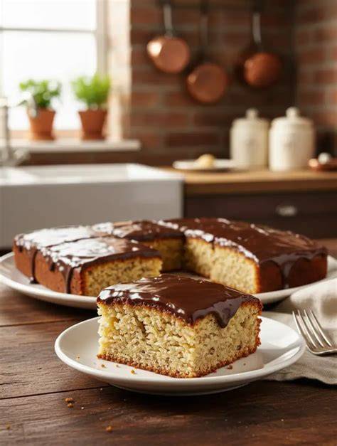 Serviervorschlag: Low-Carb-Marzipankuchen mit zuckerfreier Schokoglasur