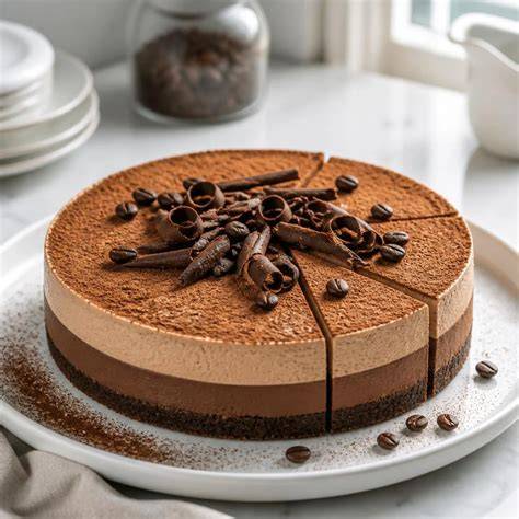 Serviervorschlag: Schoko-Nuss-Torte mit Kaffee und Orangenfilets