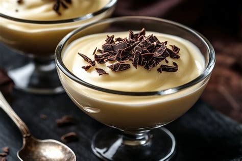 Serviervorschlag: Schokostreusel mit Vanillepudding-Schicht