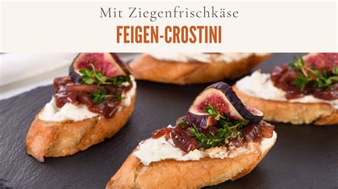 Serviervorschlag: Ziegenkäse-Crostini mit Feigen-Chili-Marmelade und Rotwein
