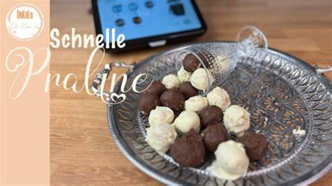 Serviervorschlag: schnelle Pralinen auf Platte
