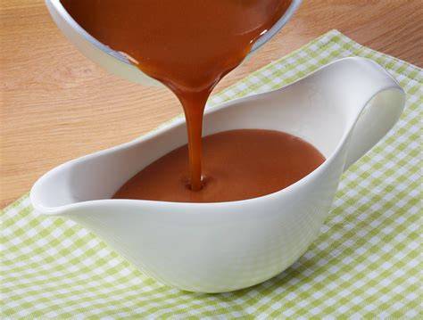 Serviervorschlag Lebkuchensoße zu Braten und Klößen