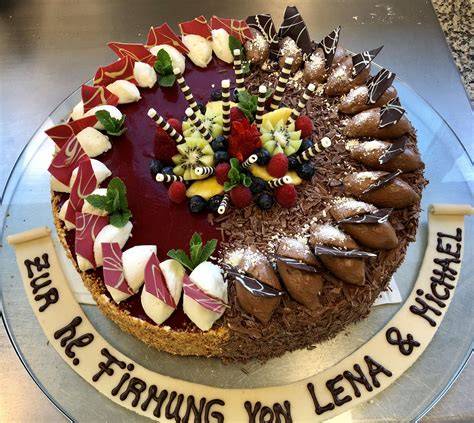 Serviervorschlag halb halb Torte mit Erklärung