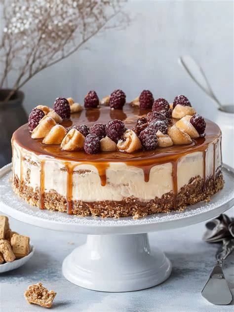 Serving-Idee: Karamell-Buttercreme-Torte mit Haselnüssen