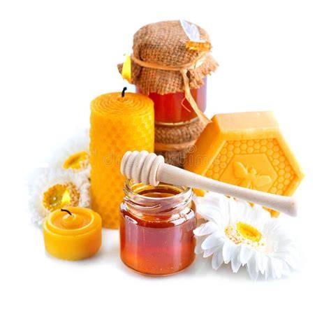 Shampoflasche mit Honig und Bienenwachs
