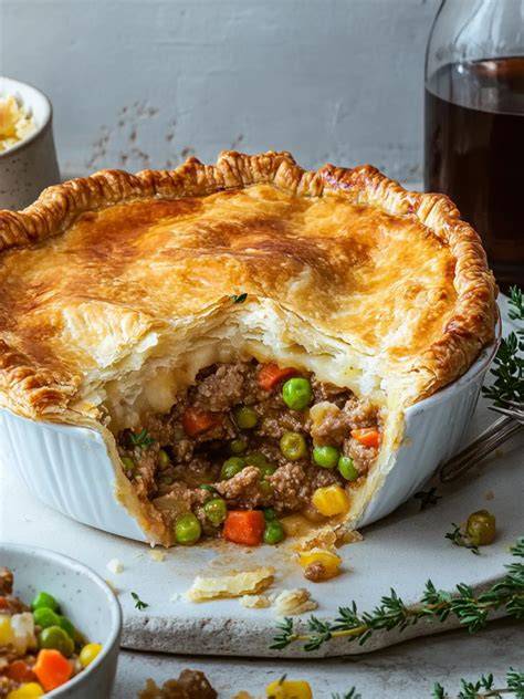 Shepherd’s Pot Pie serviert in kleinen Ofentassen