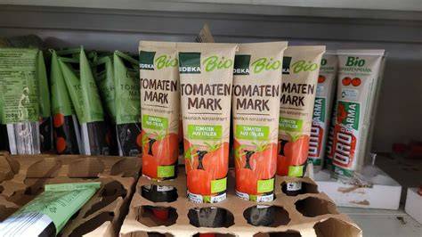 Siegel und Labels auf Tomatenmark: Bio, Grüner Punkt, FSC