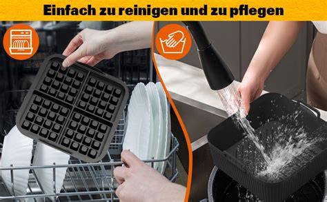 Silikon Waffelbackform im Backofen anwenden