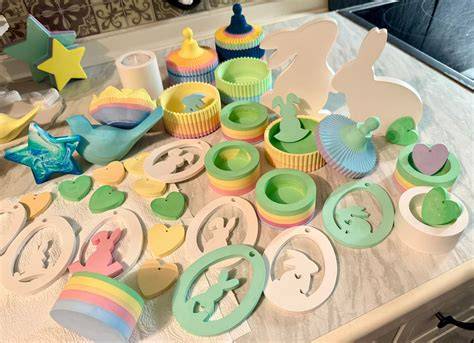 Silikonformen verschiedener Designs und Farben