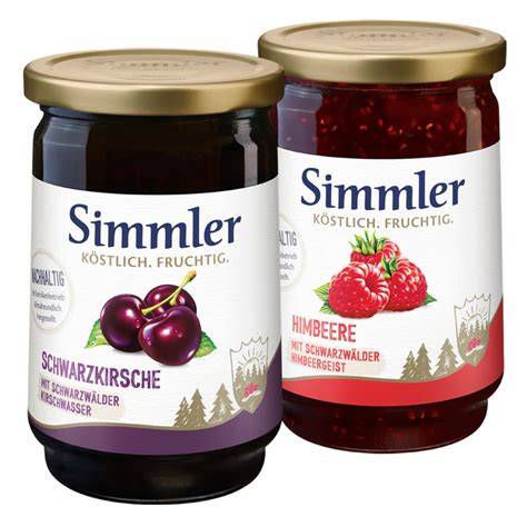 Simmler Marmelade Gläser und EDEKA-Regalübersicht