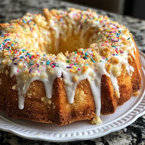 Sirupkuchen vor dem Backen, mit Streuseln bedeckt