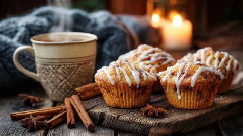 Skandi-Vibes: Kanelkakor und Zimtstangen neben einer Tasse Kaffee