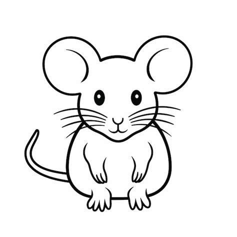 Skizze Maus-Umriss auf Backpapier